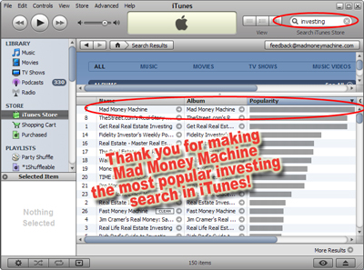 MMM Most Popular Investing search in iTunes